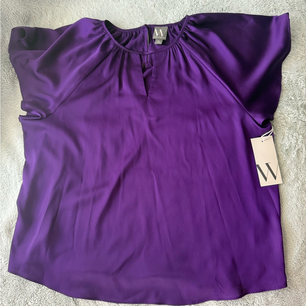 Worthington Vibrant Purple Blouse